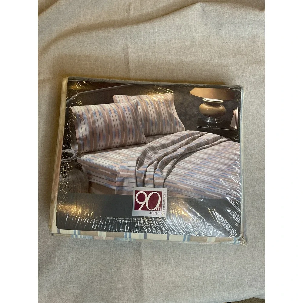 JCPenney Twin Sheet Set 90th Anniversary‎  Non Iron Southwest Design 1992
